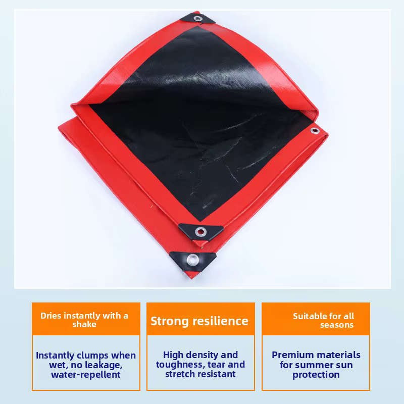 Bâche en toile rouge épaissie 220g