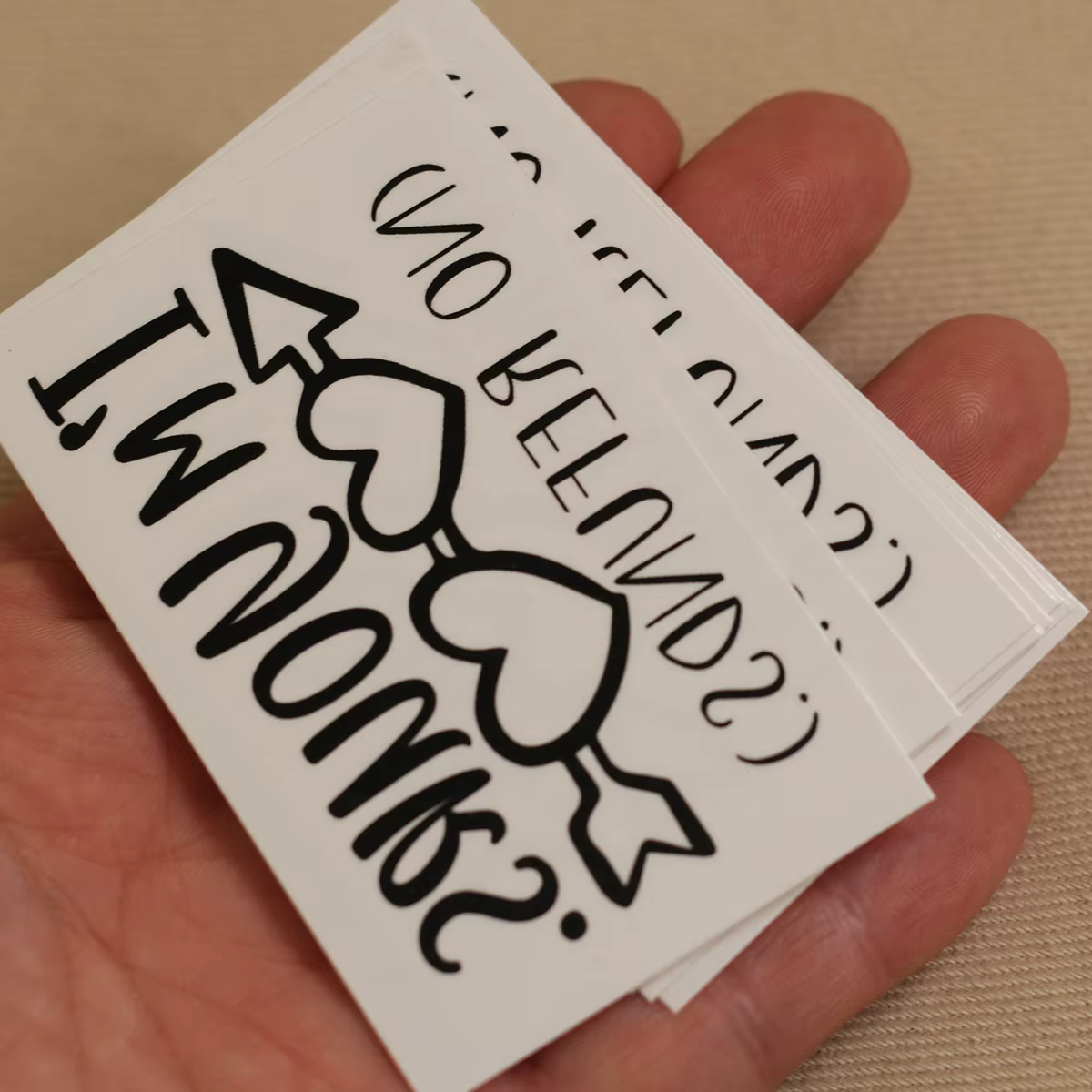 Autocollants de tatouage temporaire « Im yours » - Imperméables, hypoallergéniques et longue durée - Art corporel mignon