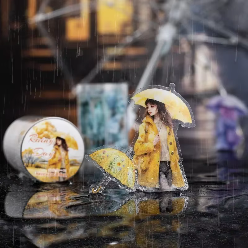 1 rouleau jour printemps jouant des bandes de pluie