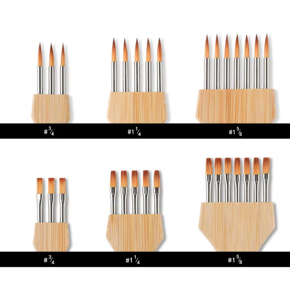 Pinceau de peinture multi-dents rond/plat