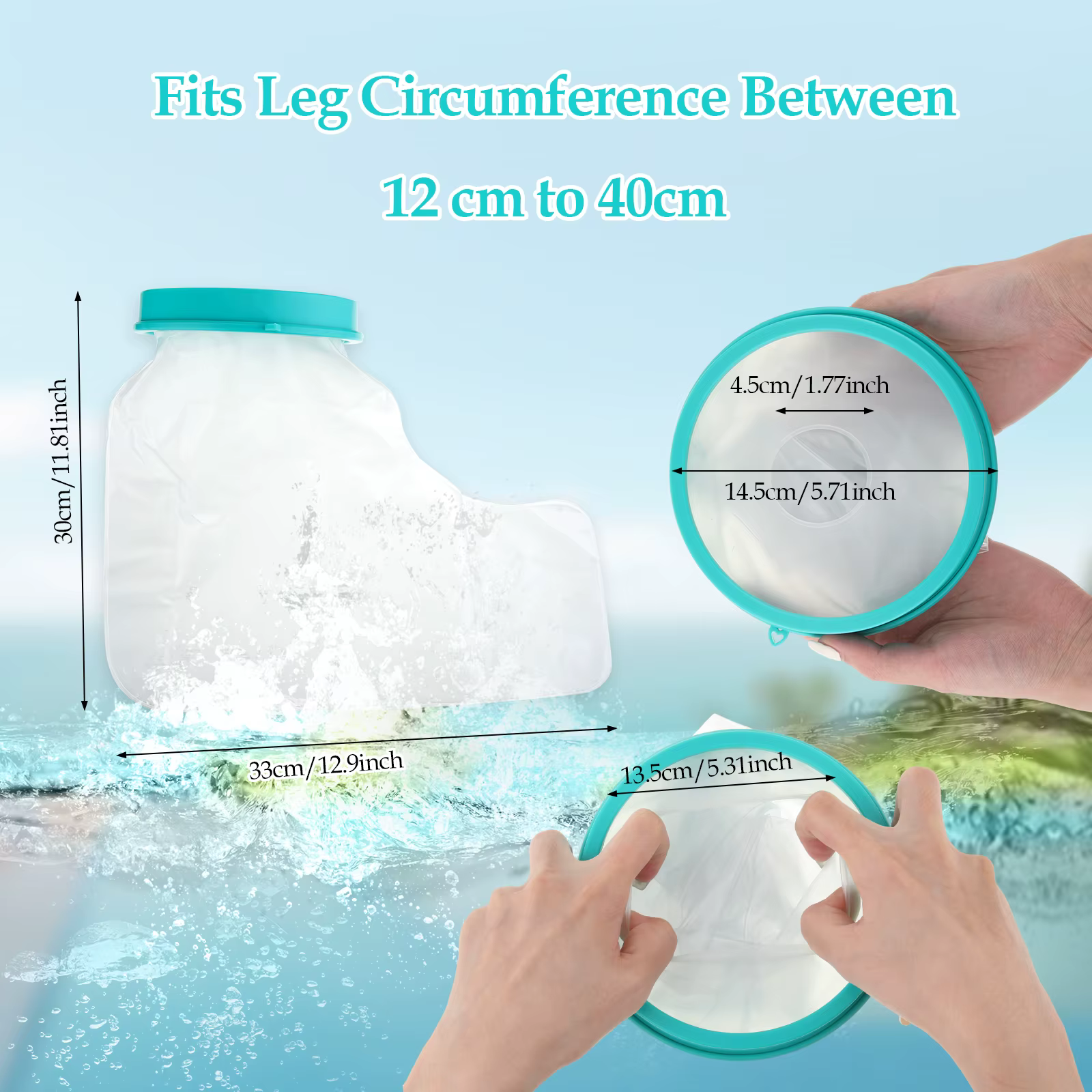 Couvre-pieds moulés pour douche, bandage de douche étanche et protecteur moulé pour douche et bain, protection étanche pour enfants