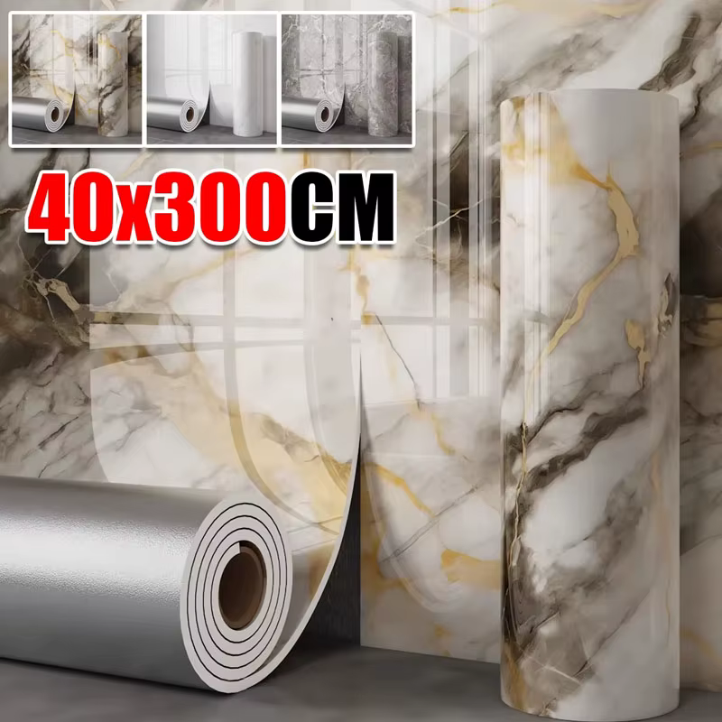 Papier peint effet marbre à décoller et à coller