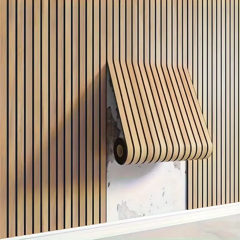 Papier peint épais à grille marron
