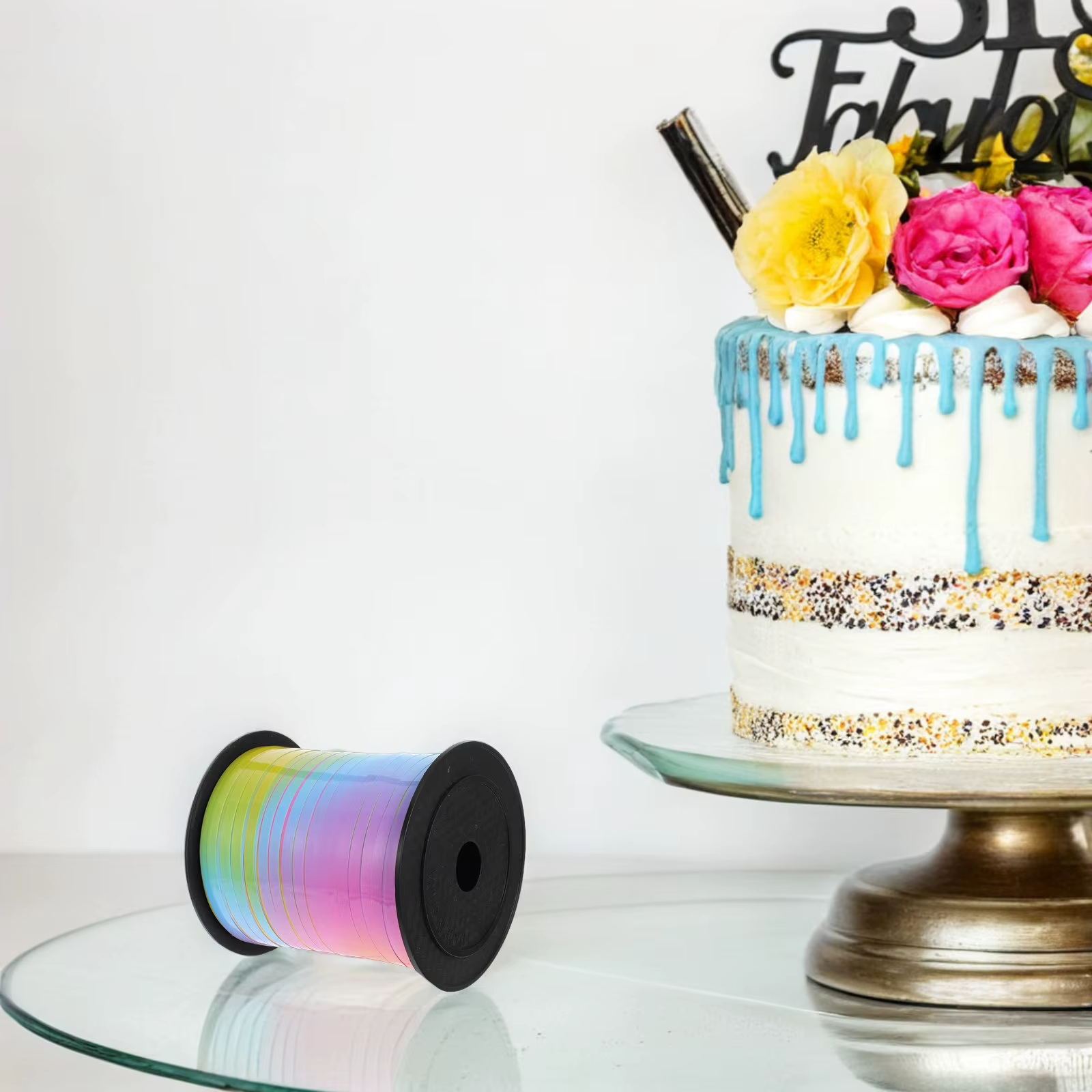 Ruban à friser coloré pour ballons, idéal pour les décorations de mariage, d'anniversaire, l'emballage cadeau et les loisirs créatifs DIY