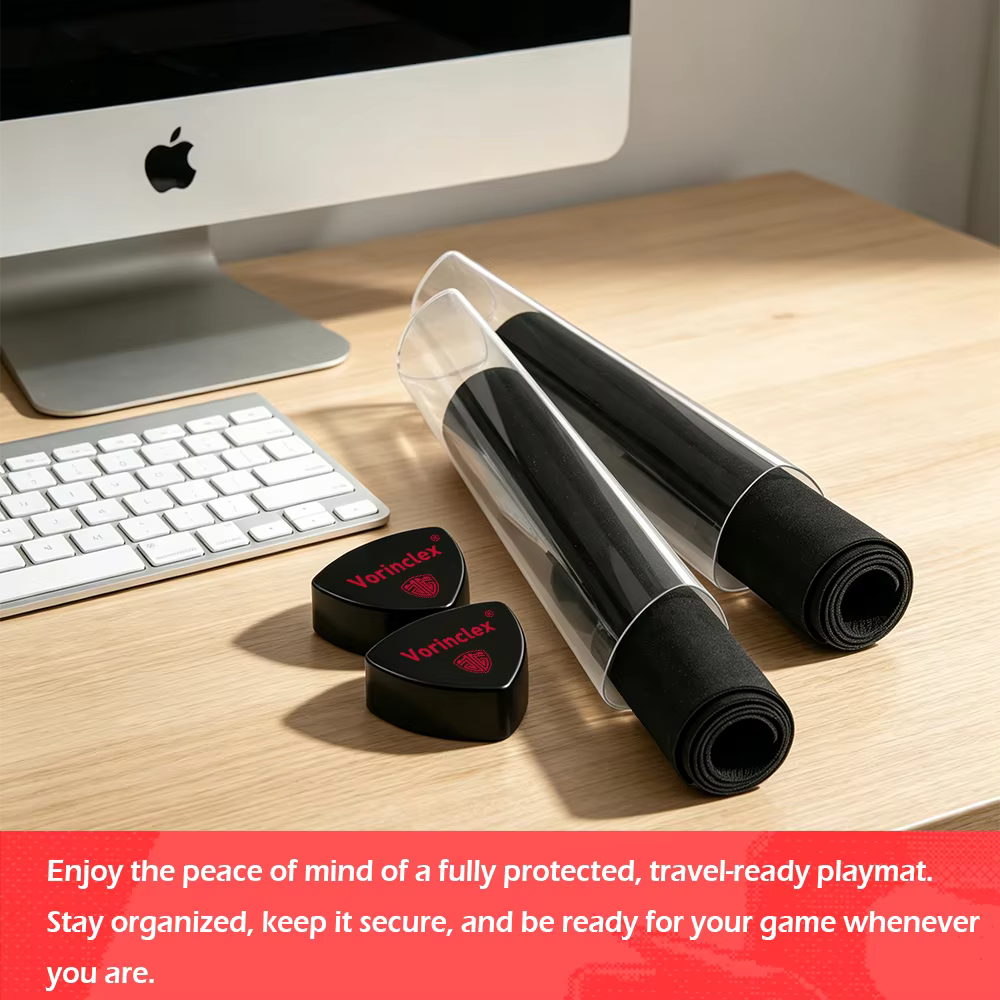 Tube de rangement pour tapis de jeu triangulaire, boîte de rangement pour tapis de jeu, protège-tapis de jeu de cartes à collectionner, tapis de bureau, tapis de souris, étui de transport