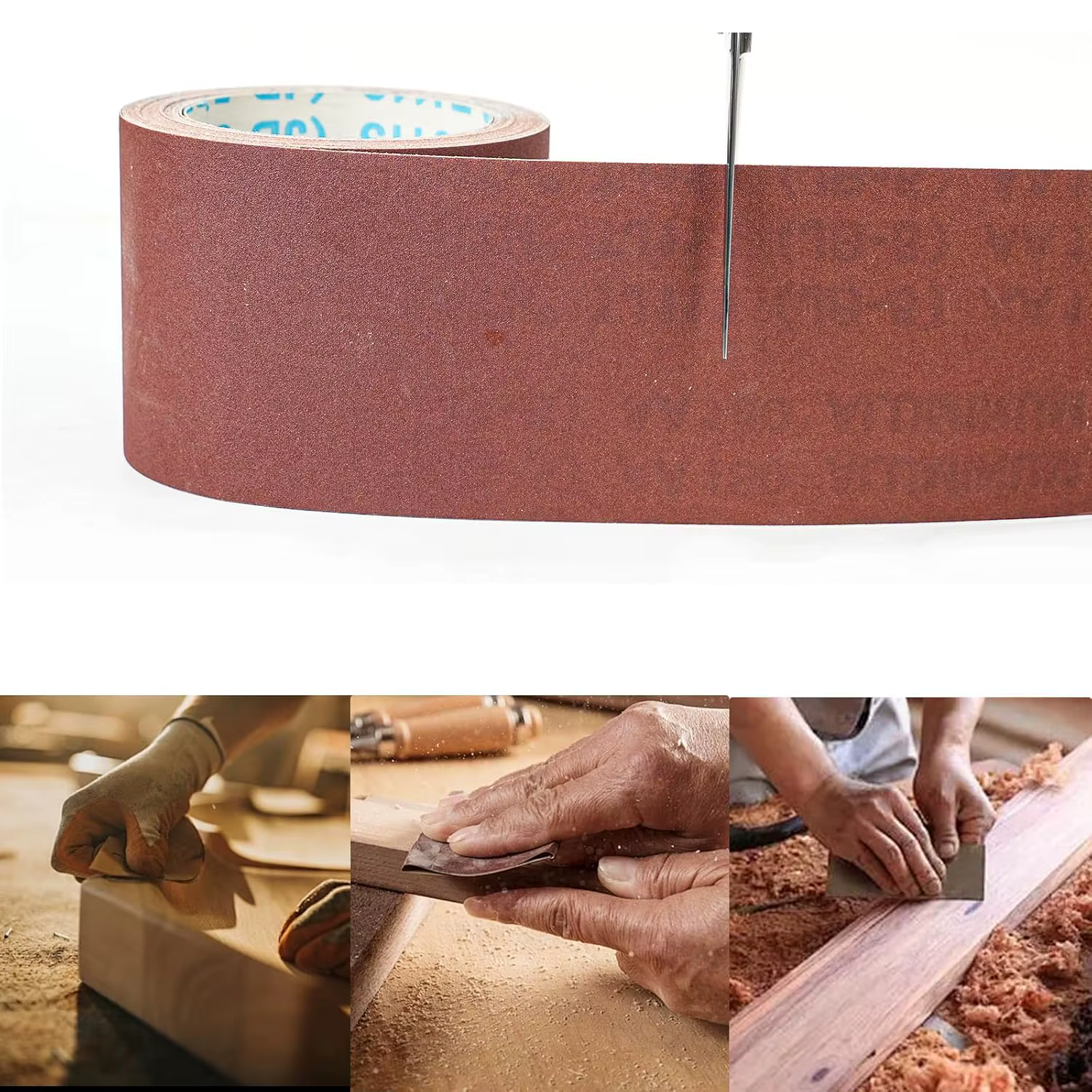 Rouleaux de papier abrasif en oxyde d'aluminium de 9