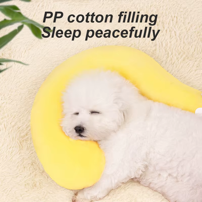 Petit oreiller d'hiver pour animaux de compagnie, protection du cou en forme de U, sommeil profond pour chiot, chaton, oreiller pour chiens et chats, appui-tête, fournitures pour animaux de compagnie