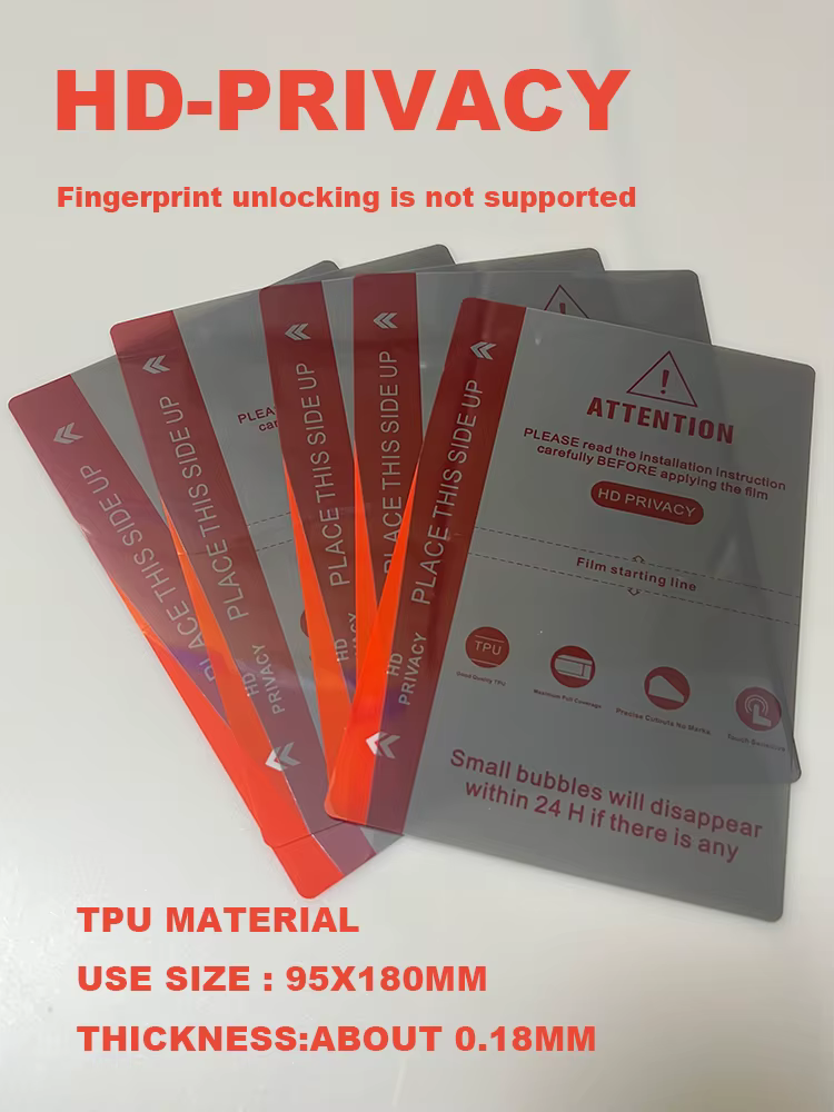 Film protecteur d'écran flexible en hydrogel PRIVACY HD MATTE pour téléphone mobile, écran plat et écran incurvé, compatible avec la machine de découpe TPU