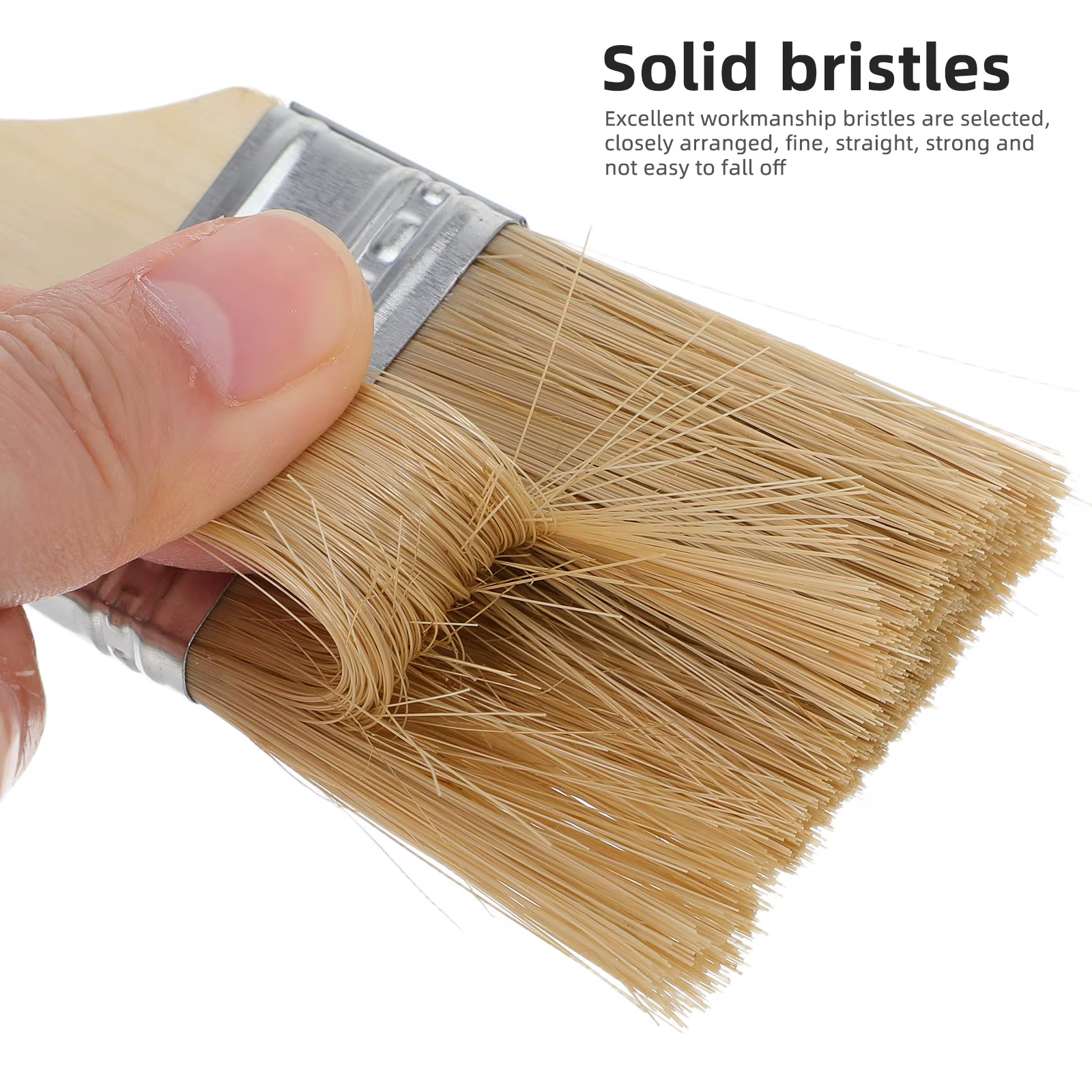 Pinceaux à peinture pour mur, 10 pièces, jointure pour maçonnerie, soie mélangée épaisse, manche en bois de fibres fines, réutilisables et durables pour l'huile et l'aquarelle