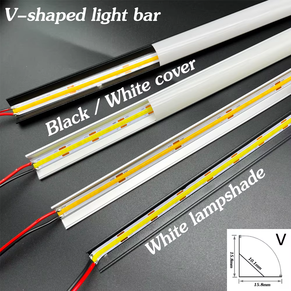 Profilé LED en aluminium en forme de V pour coins