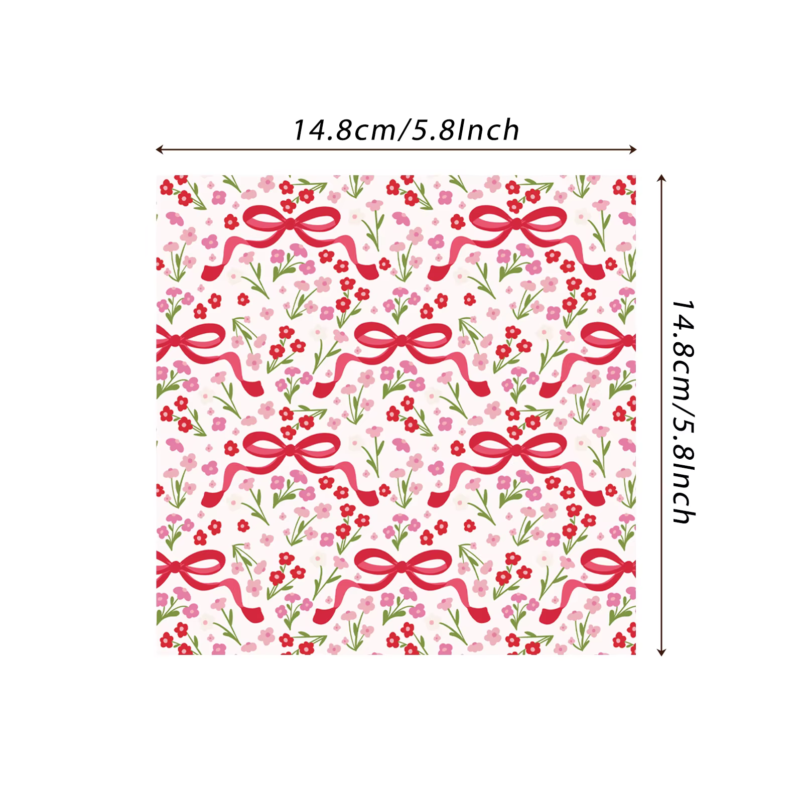 Ruban à nœud et papier artisanal décoratif Floral