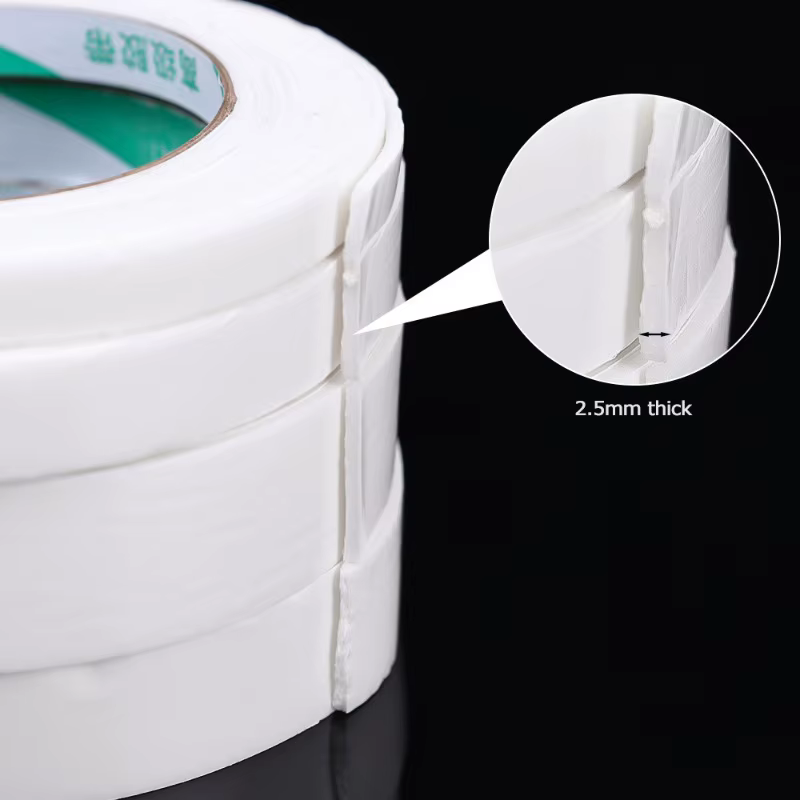 Ruban éponge Double face, bandes adhésives en mousse blanche, tampon de fixation de montage, fournitures artisanales de bricolage pour le bureau et la maison, bandes Double face solides