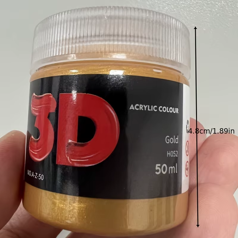 Peinture acrylique dorée et argentée de 50 ml