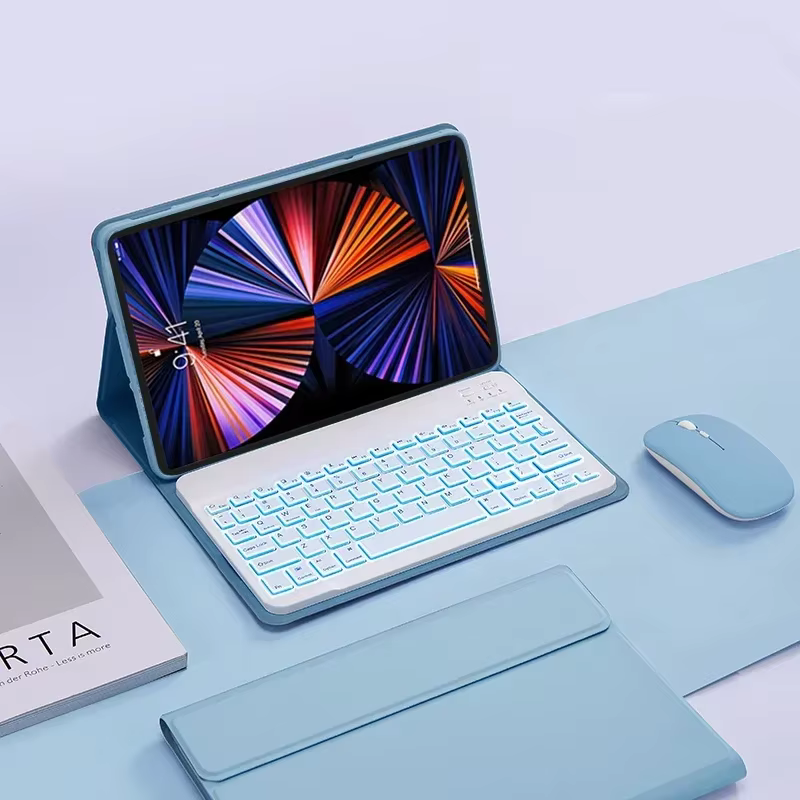 Étui de protection pour clavier de tablette, couverture de clavier rétroéclairée pour Microsoft Surface Pro 4 Pro 5 Pro 6 Pro 7/Pro 7 + 12.3 pouces Funda