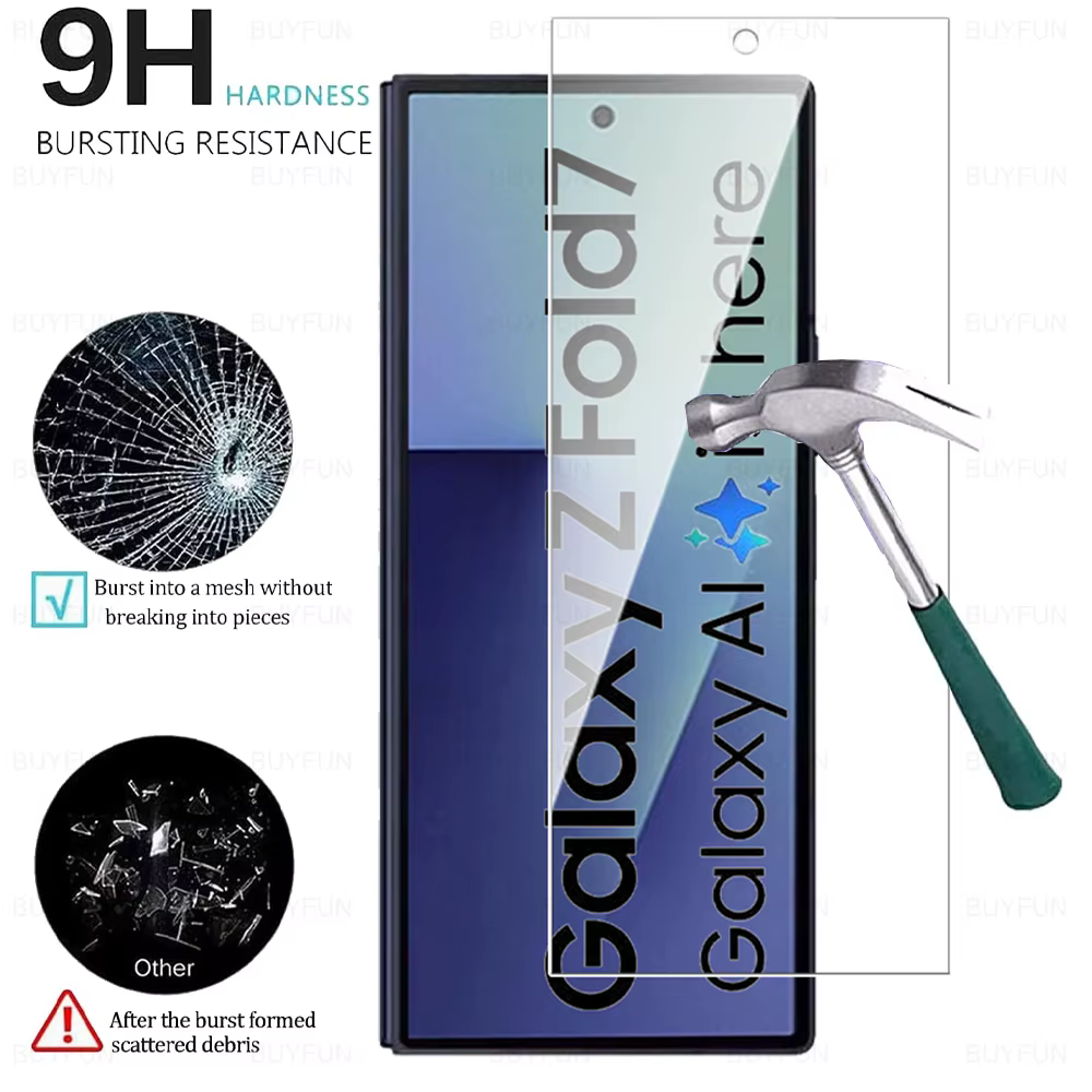 Z Fold7 protecteur de verre pour nouveau Samsung Galaxy Z Fold 7 6 5 4 3 2 9H HD protecteur d'écran en verre trempé 2025 anti-rayures 1-3 pièces