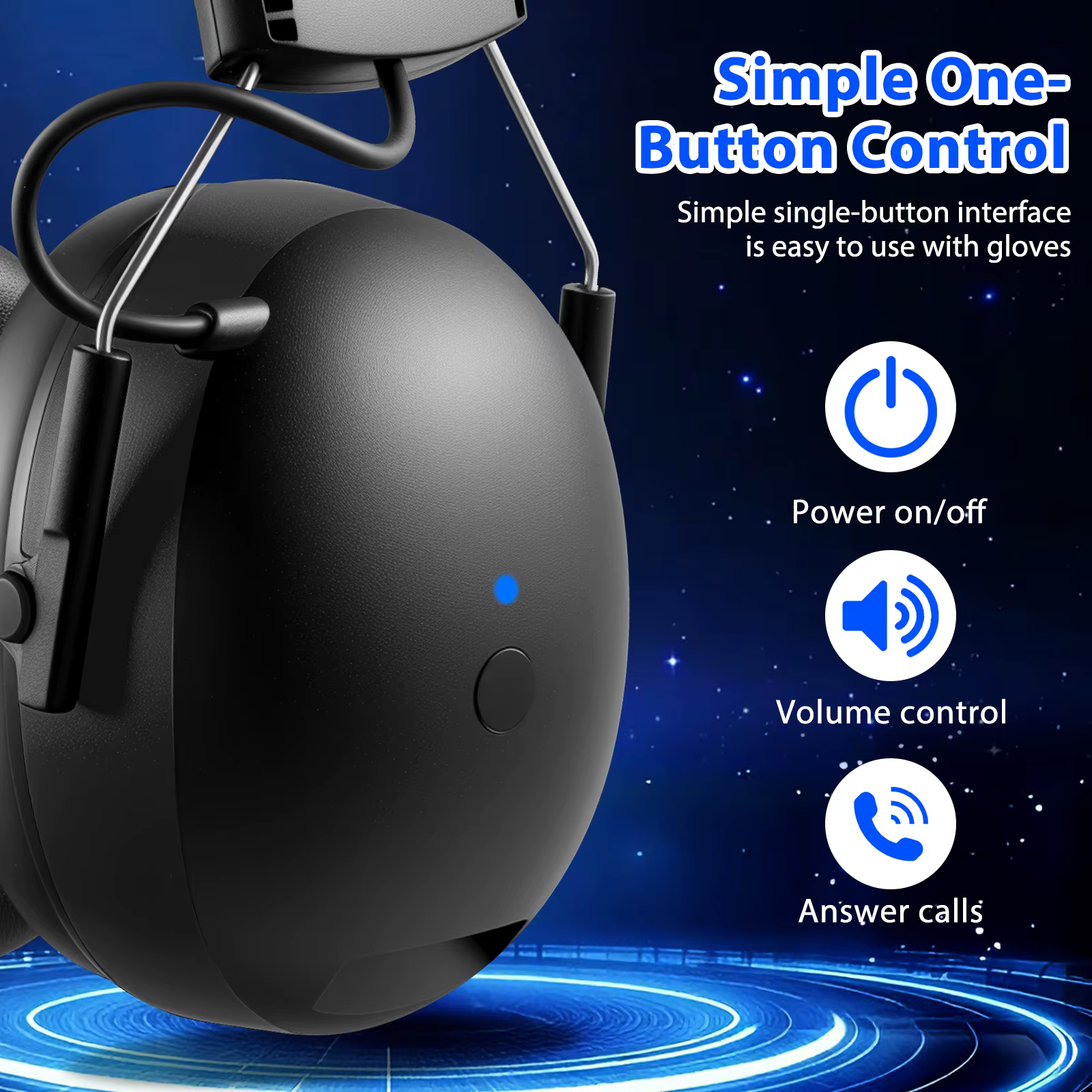 Protection auditive Bluetooth 6.0 EB20, réduction active du bruit, protection auditive pour atelier, tonte, tir