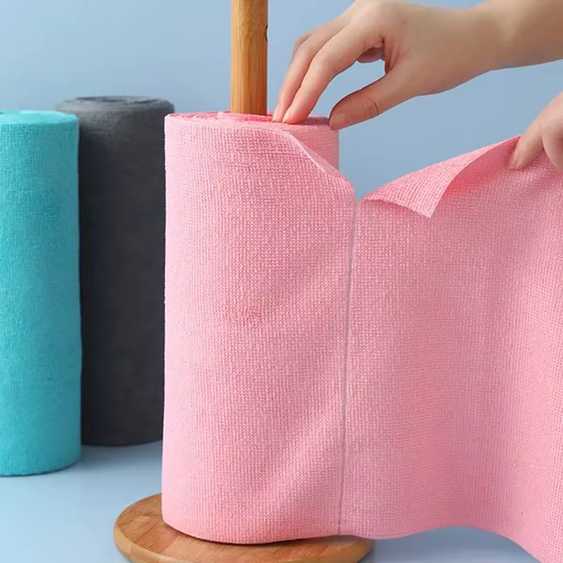 Rouleau de chiffons de nettoyage en microfibre détachables