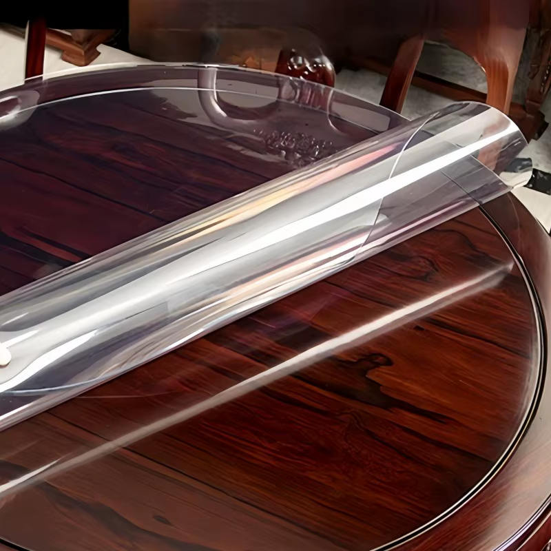 Nappe ronde transparente en PVC 120/130/140cm