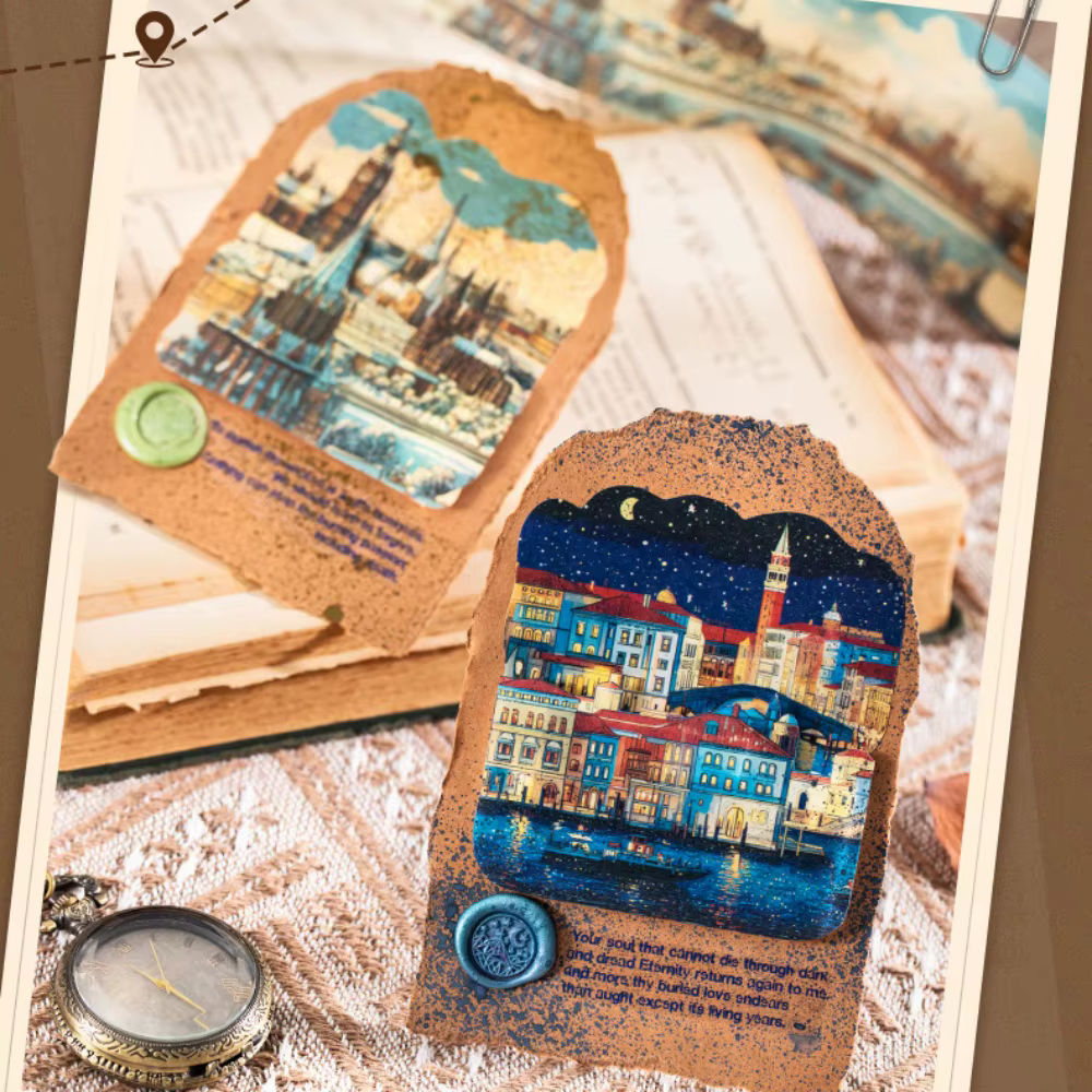 Ruban PET Paysage Européen Vintage