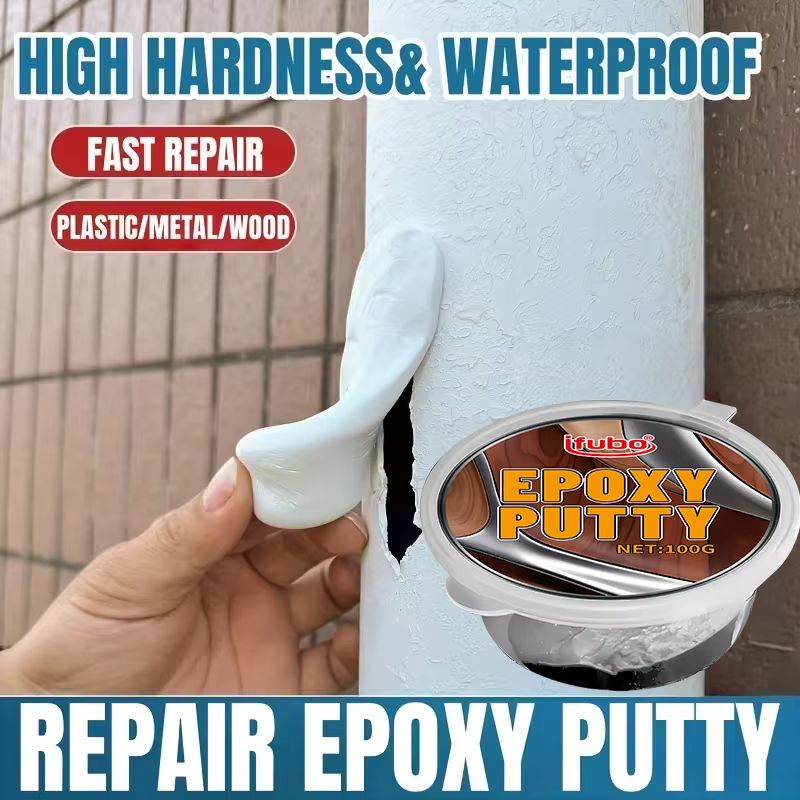 IFUBO 100G Mastic époxy Haute dureté Imperméable à séchage rapide Composé de réparation pour plastique métal bois