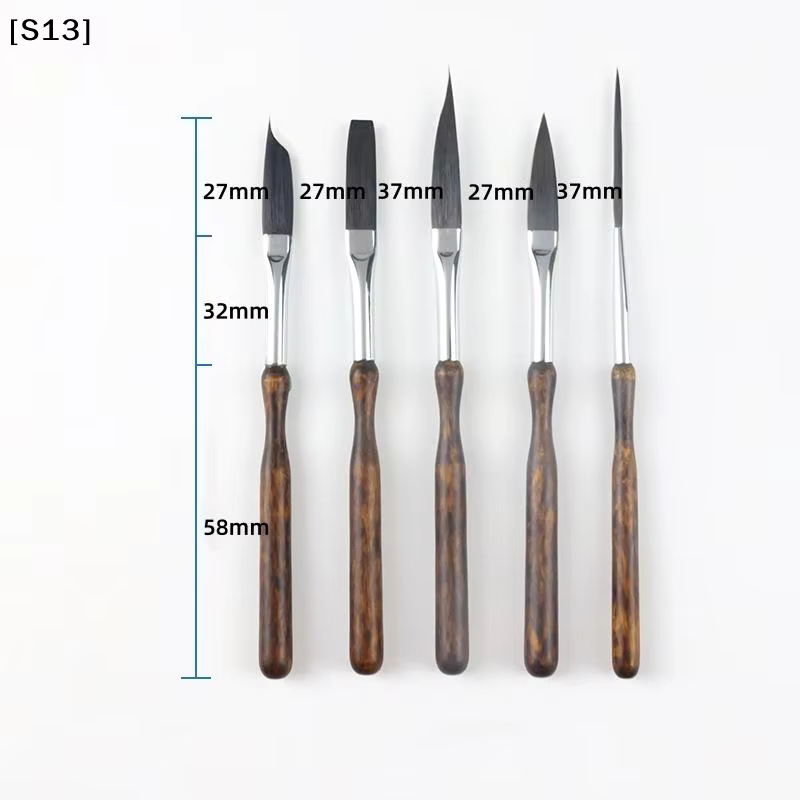 Pinceaux à rayures pour peinture à l'huile et à l'aquarelle