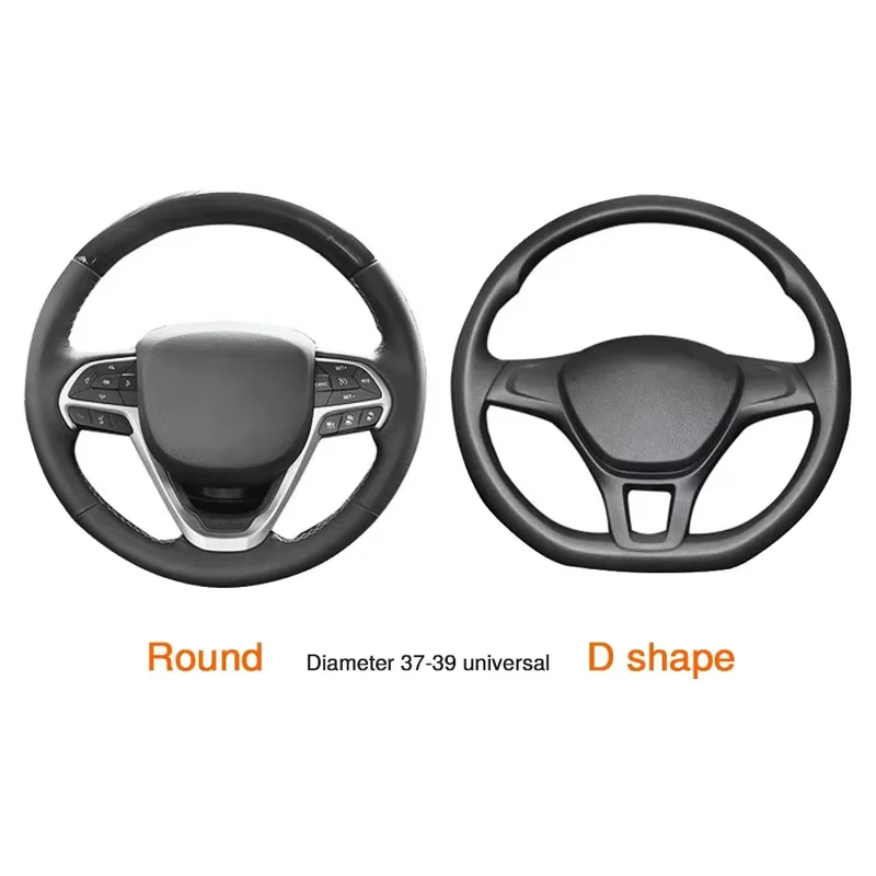 Housse de volant de voiture antidérapante et respirante, protection pour volant de 37 à 39 cm, accessoires de style automobile