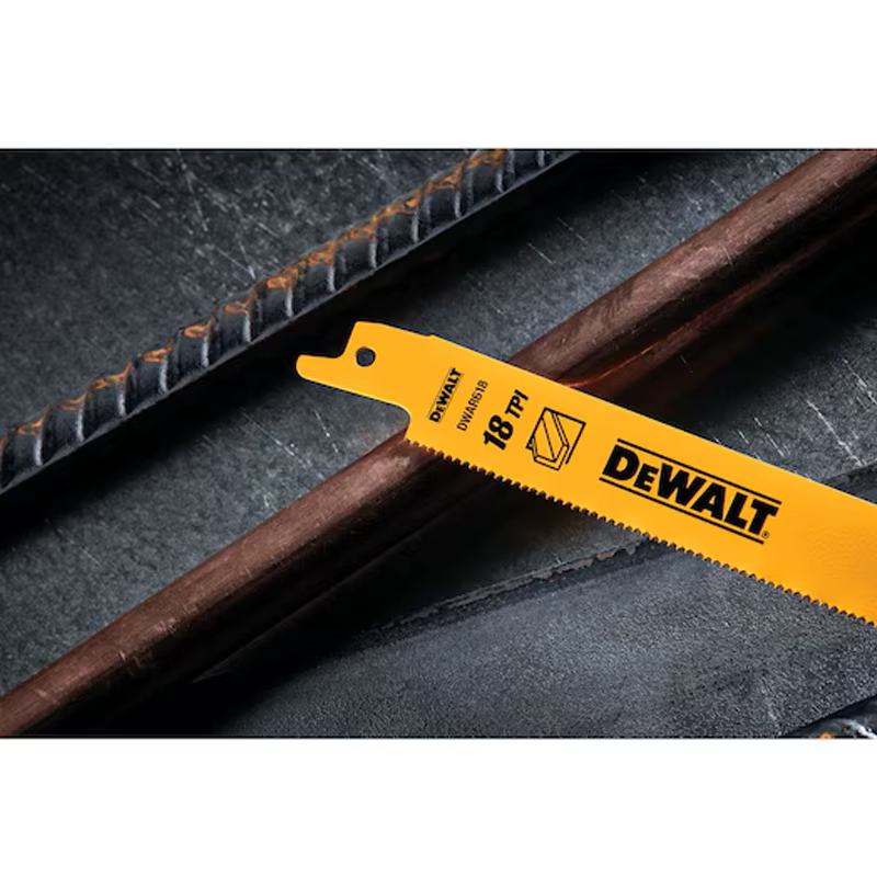 DEobcuT-Scie alternative avec dos droit, coupe de métal, bi-métal, accessoires pour outils électriques, DW4808, 6 po, paquet de 5