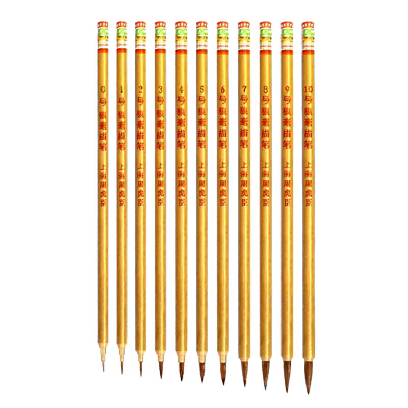Pinceau fin en céramique, pour dessin de ligne, n ° 0-10, pour les beaux-Arts