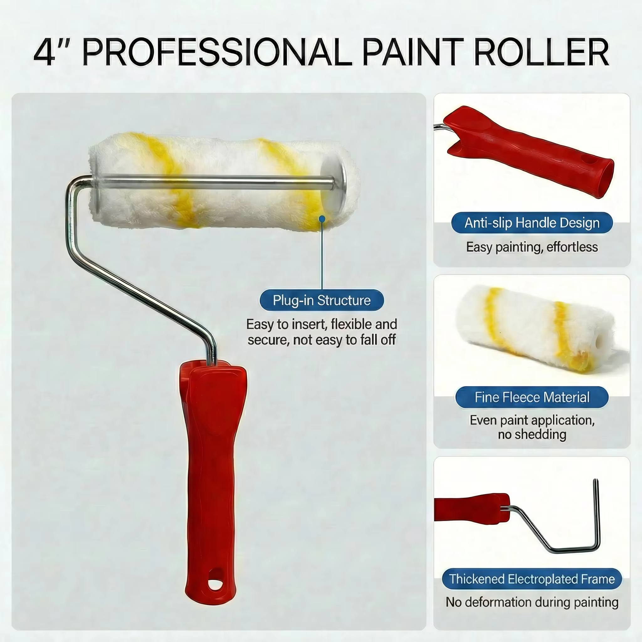 Kit de rouleaux à peinture 10 pièces