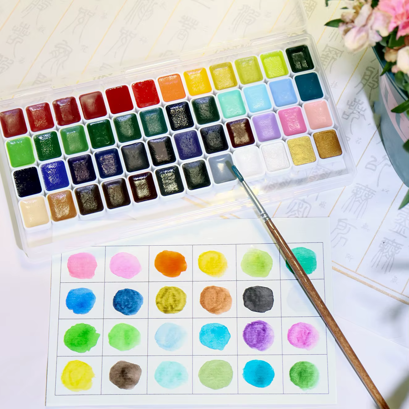 Couleurs granulantes d'aquarelle pour artistes