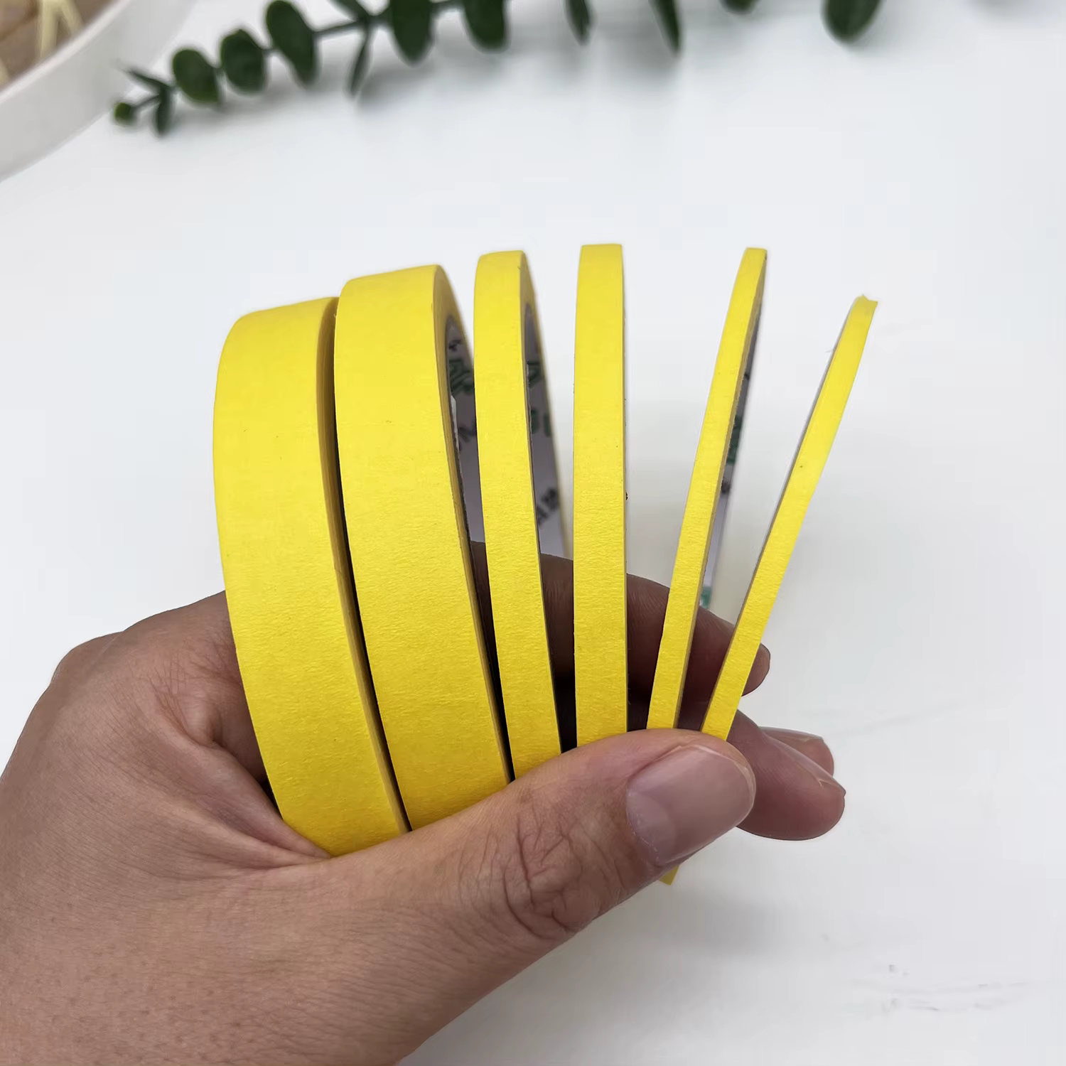 Ruban en papier jaune de 3 tailles-3/6 rouleaux artistiques pour le masquage de peinture en aérosol