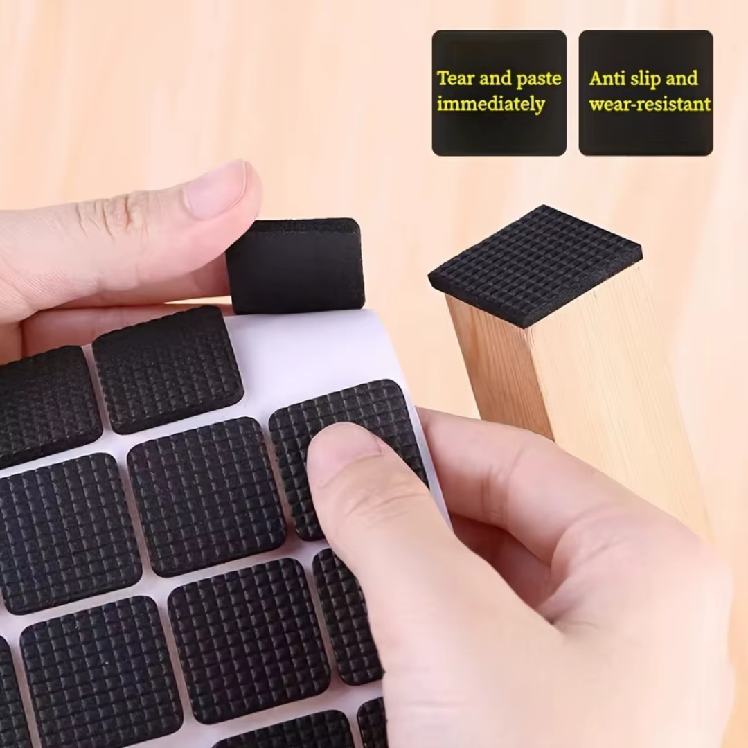 Protections de sol autocollantes pour pieds de chaise, coussinets en caoutchouc épais antidérapants et silencieux pour pieds de table, de canapé et de meubles, tapis anti-rayures