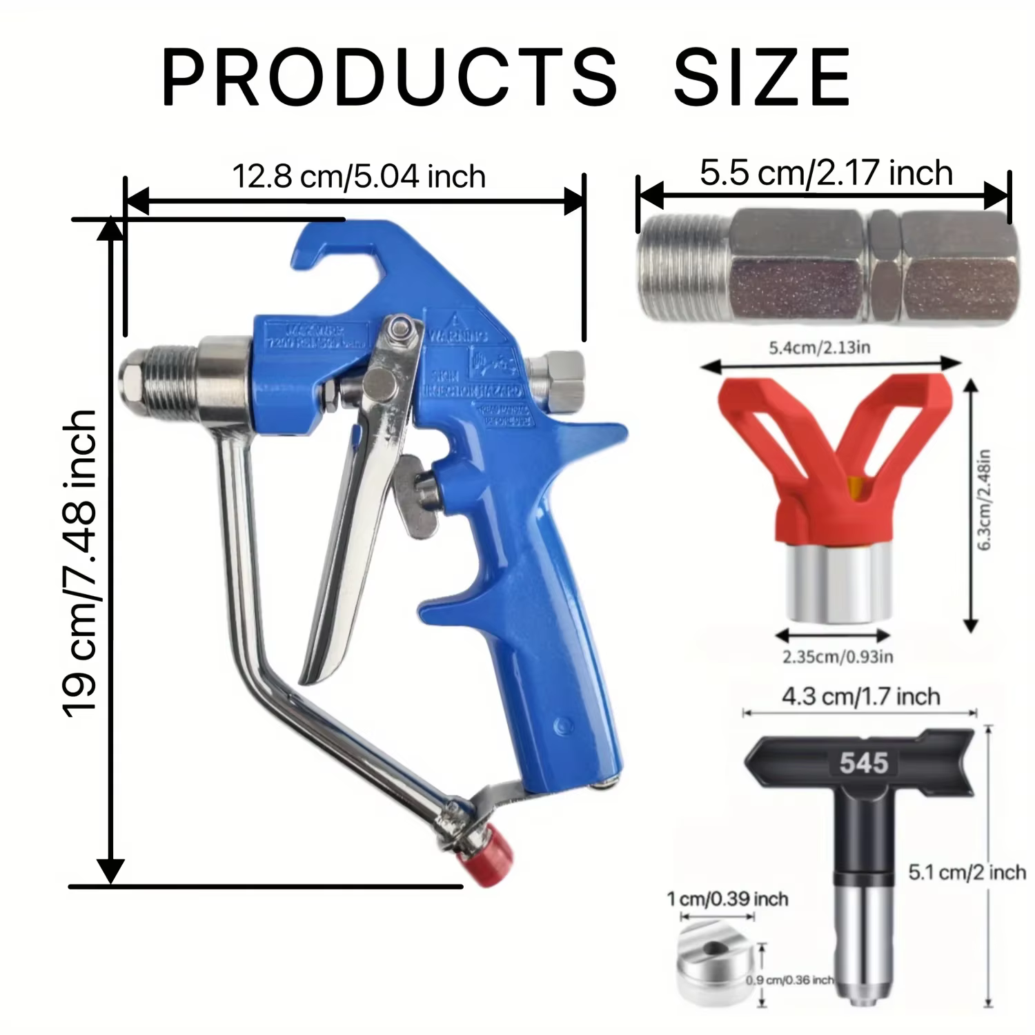 Pistolet de pulvérisation sans air pour mastic avec base et buse