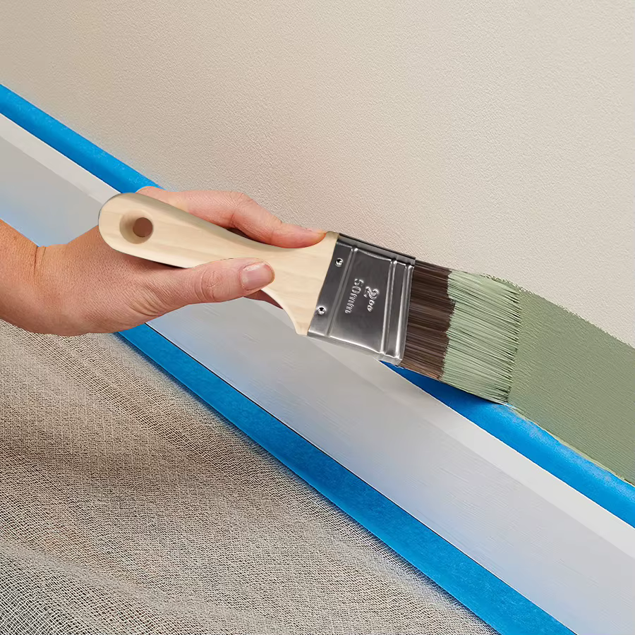 Pinceau angulaire de 2 pouces de qualité supérieure pour la décoration industrielle ; Excellent outil pour la peinture murale DIY