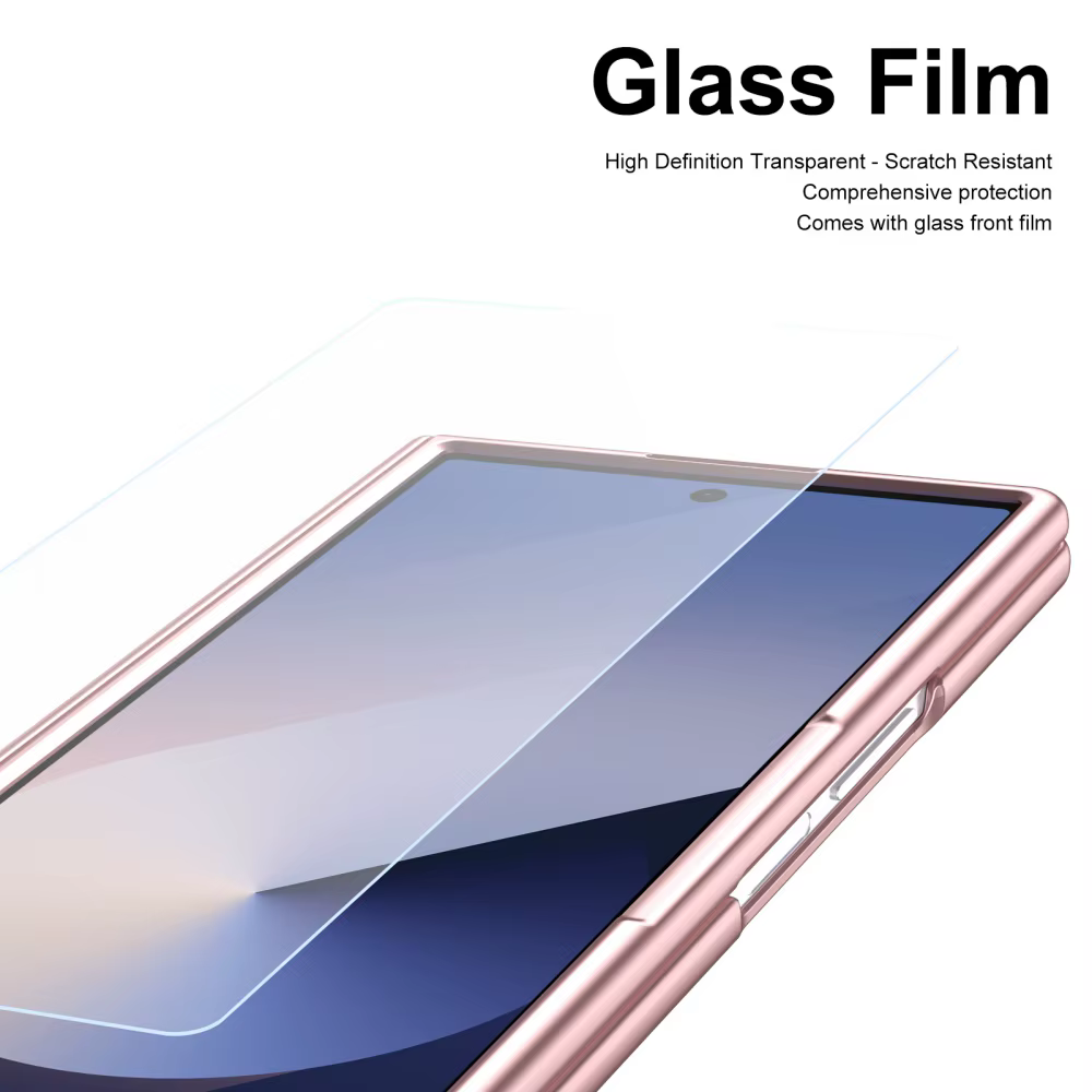 Z Fold7 luxe charnière Protection étui en cuir pour Samsung Galaxy Z Fold7 Fold 7 mode électronique stylo fente couverture avec Film de verre