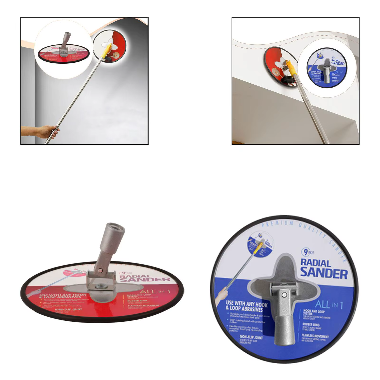 Ponceuse pour cloisons sèches à rotation 360°