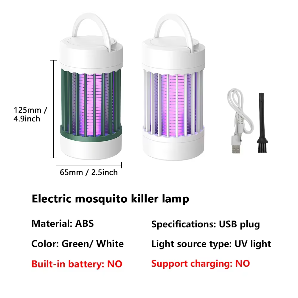 Lampe anti-moustiques à choc électrique, lumière UV USB, piège anti-moustiques pour chambre à coucher, Camping en plein air, tue les mites, les guêpes et les moucherons