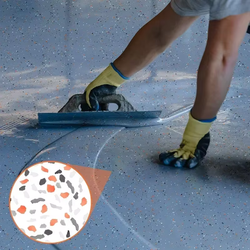 500g de copeaux de pierre décoratifs colorés pour revêtements de sol en béton