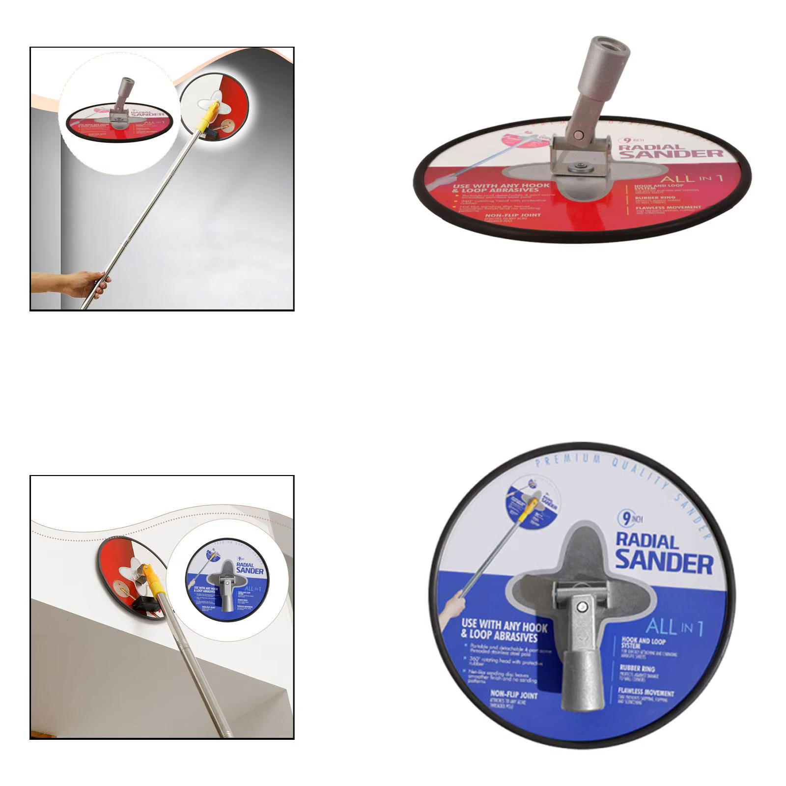Ponceuse pour cloisons sèches à rotation 360°