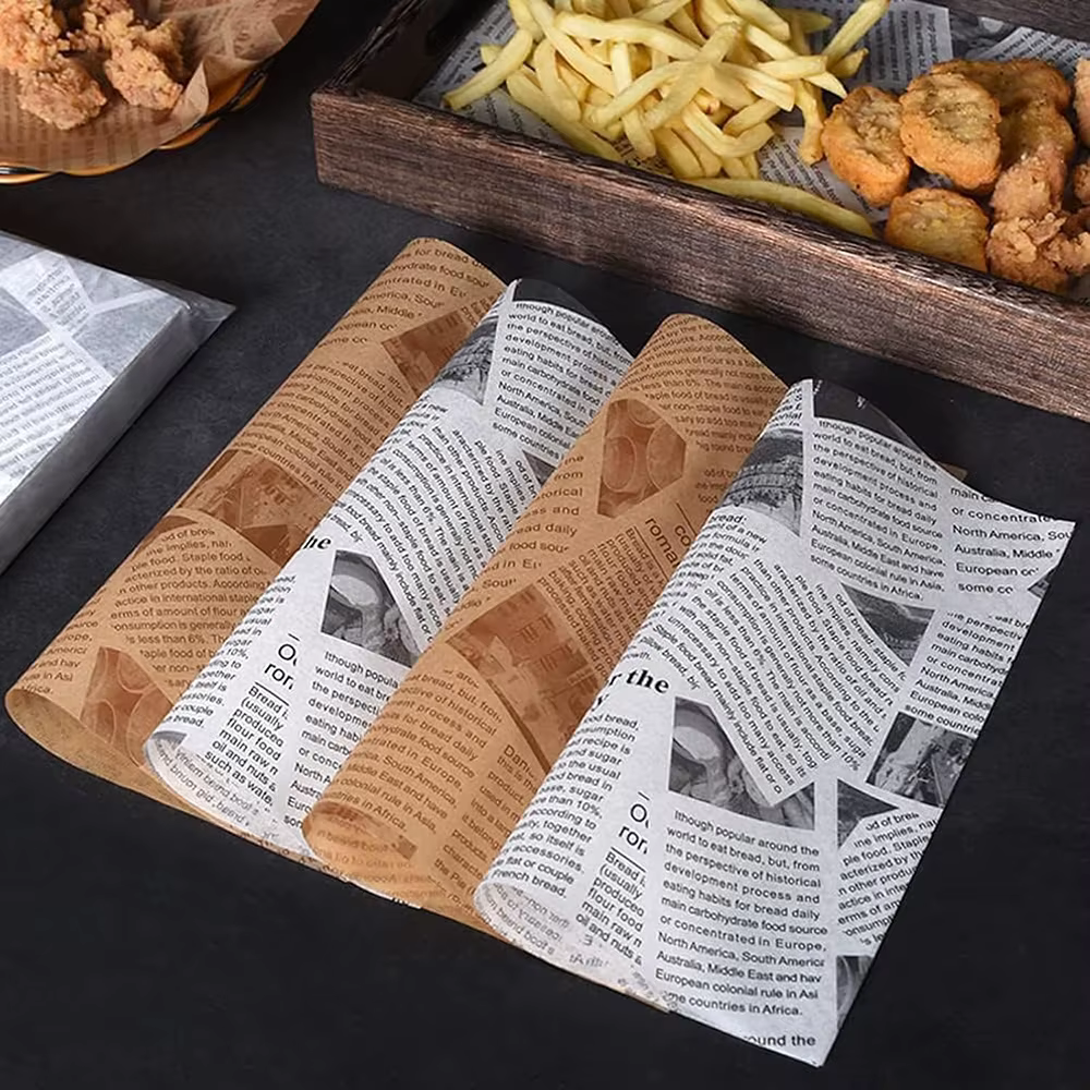100 pièces Air Fryer Papier Alimentaire 22x22 cm Papier Cuisson Frites Burger Pizza jxSandwich Papier Gras Papier D'emballage