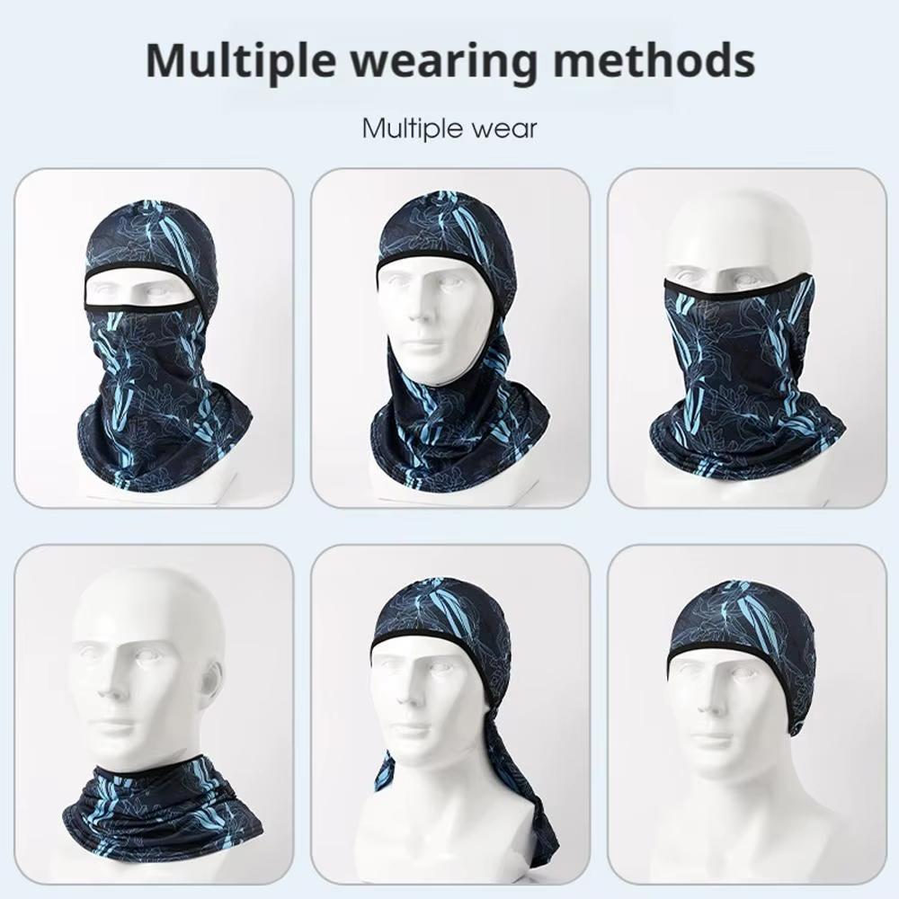 Cagoule de Protection solaire, casquette de cyclisme complète, Protection UV, vélo moto, masque complet en soie glacée pour cyclisme et ski
