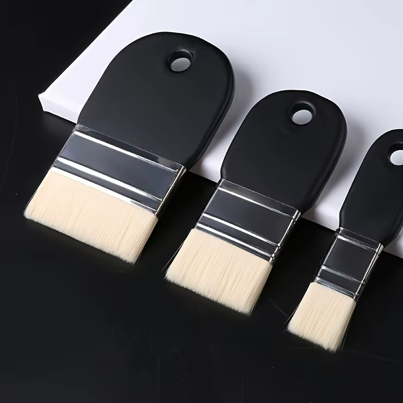 Ensemble de 3 pinceaux plats pour acrylique
