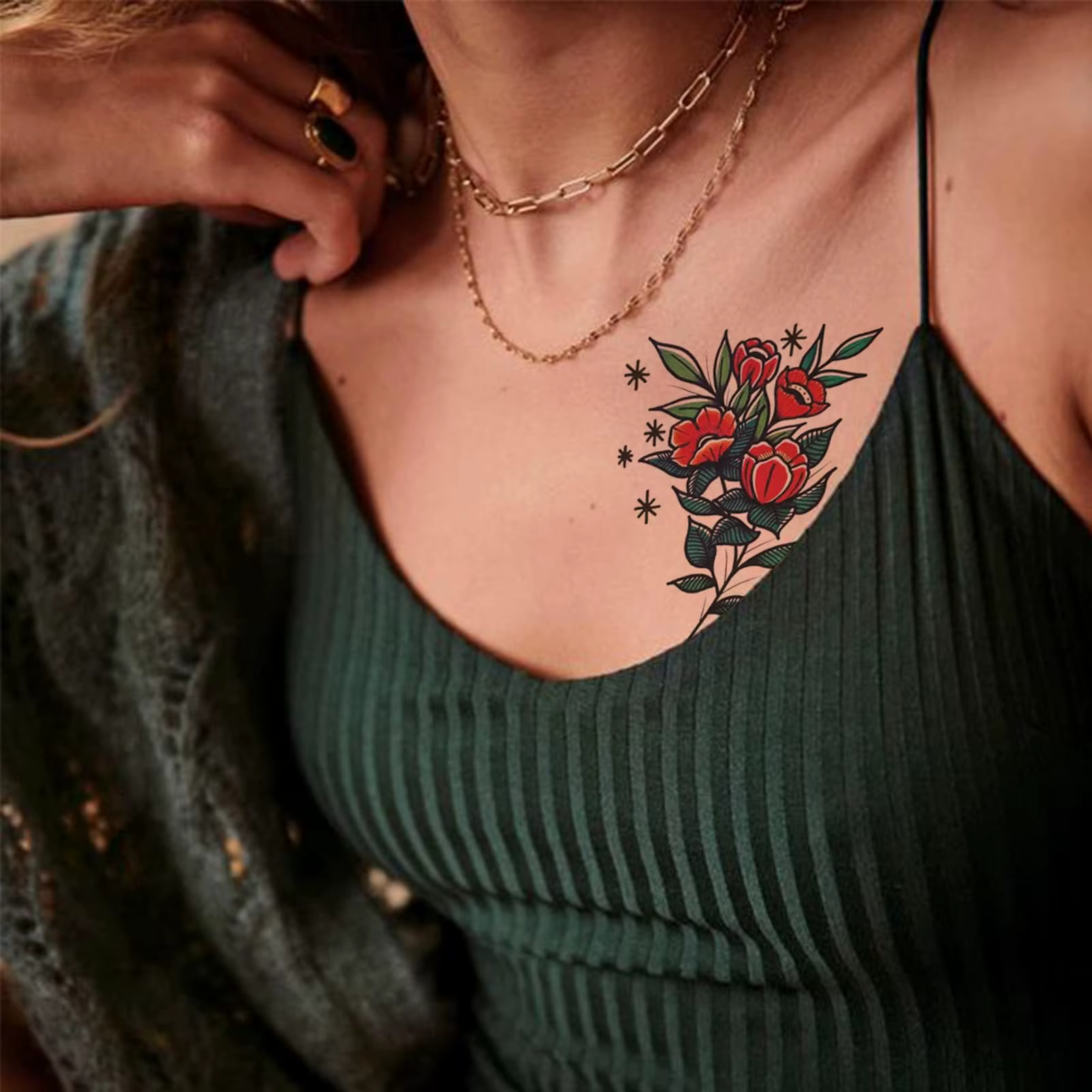 Tatouages temporaires pour femmes hommes Vintage plume fleur tatouages temporaires pour femmes classique épée Globe phare pour hommes