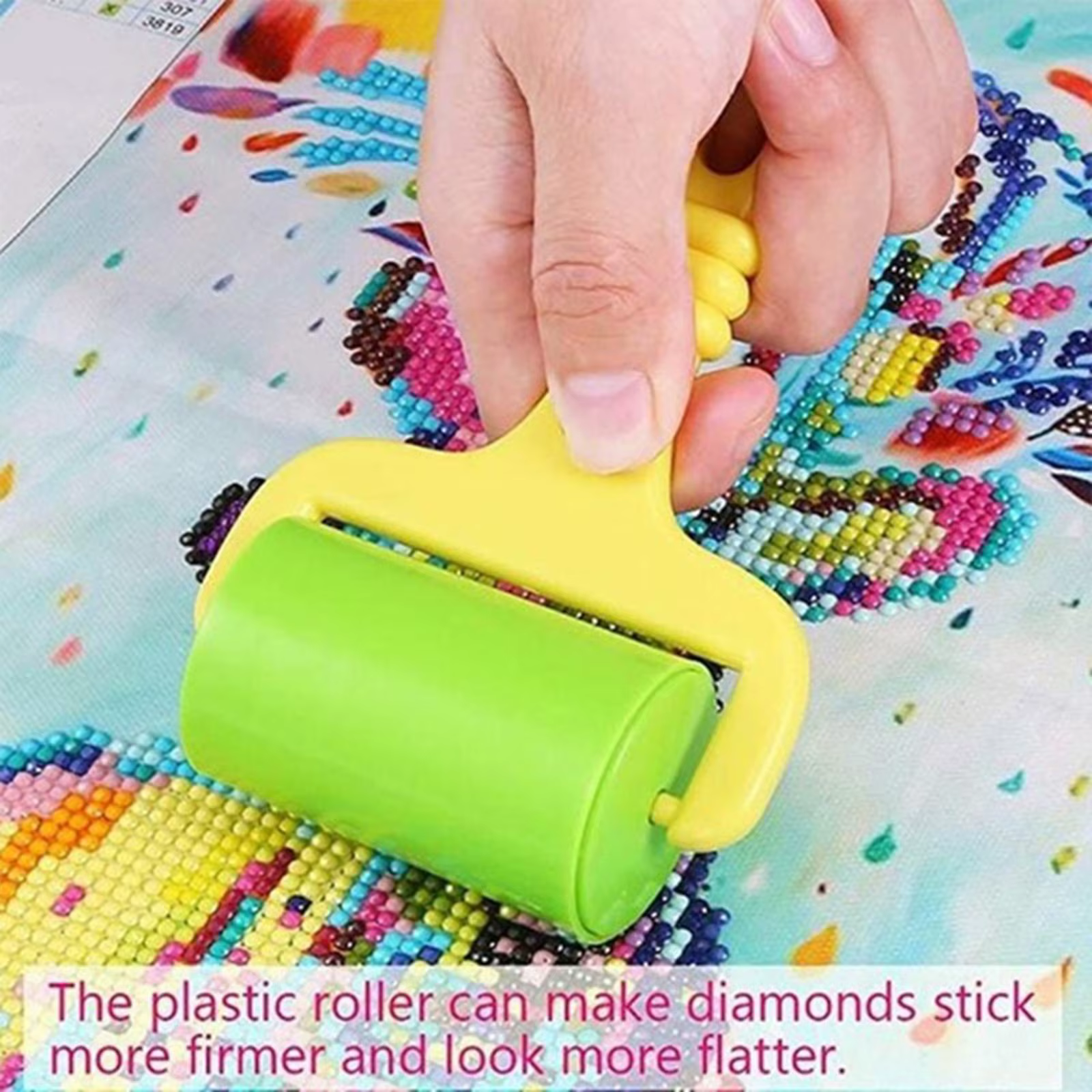 Rouleau de peinture diamant en plastique