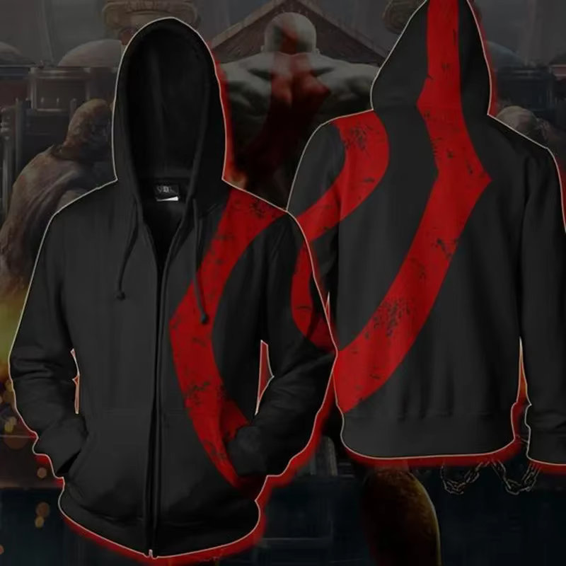God of War Ghost of Sparta sweat à capuche Kratos hommes décontracté sweats à capuche impression 3D manteau à capuche avec fermeture éclair hauts minces