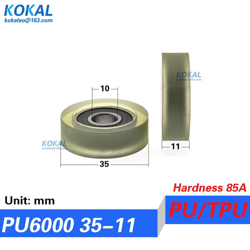 [PUd10] 4/10 pièces TPU 6200RS 6000RS roulement rouleau roue ID 10mm guide porte coulissante plaque type PU poulie