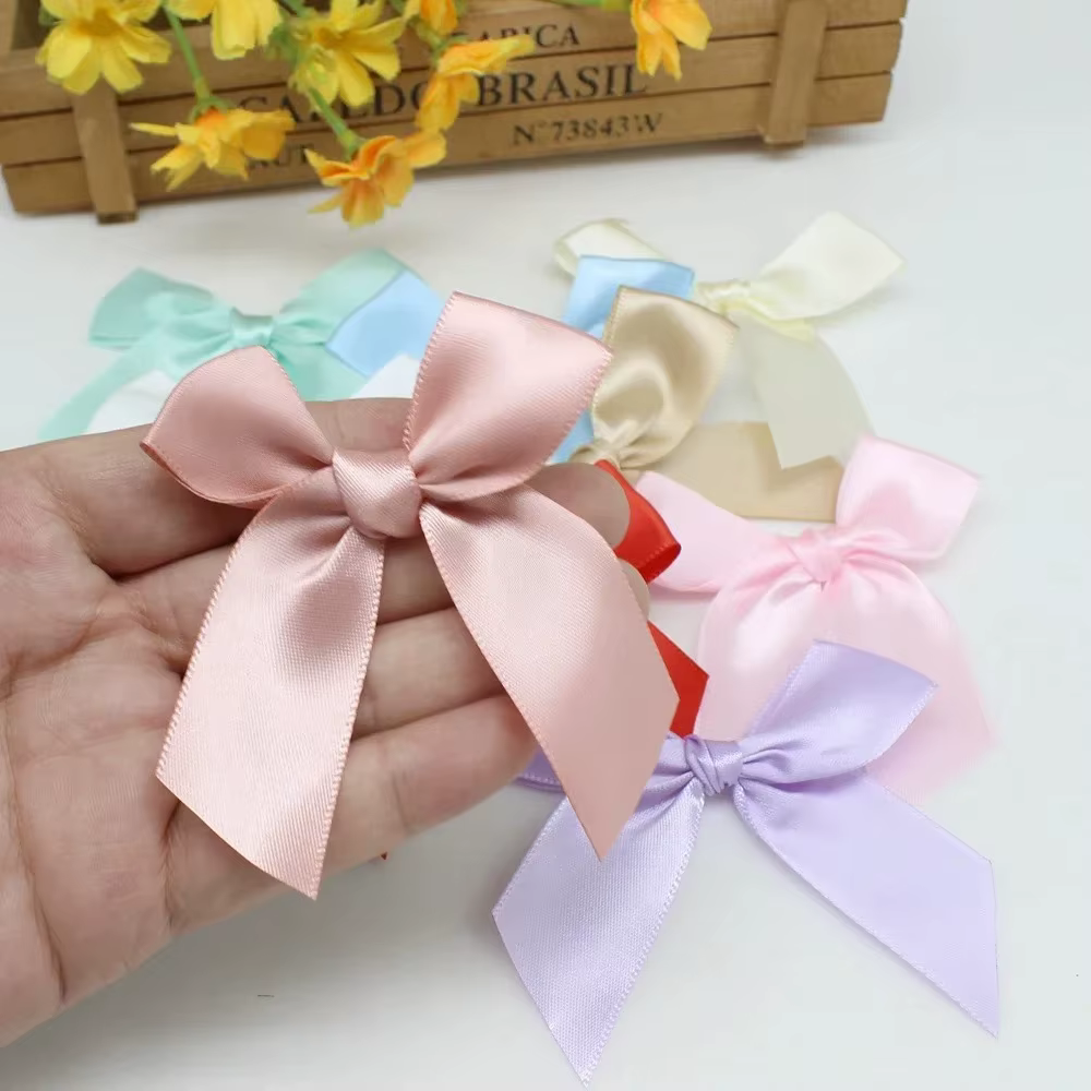 Ruban rose 85x85mm, 20/50 pièces, pour emballage cadeau floral, fête de noël, mariage, décoration de vêtements artisanaux, bricolage