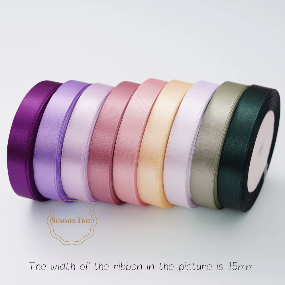 Ruban en Satin 22.8 mètres 6mm 10mm 15mm 25mm 38mm 50mm