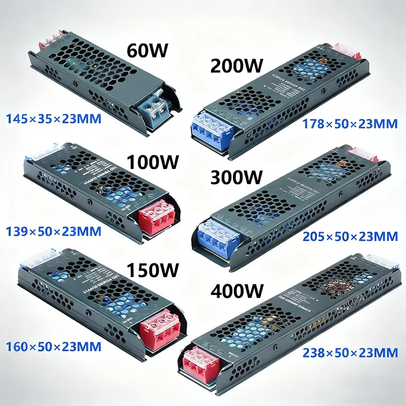 Alimentation LED AC 220V à DC 12V 24V, transformateur d'éclairage pour pilote LED 12V 24V 60W 100W 150W 200W 300W 400W pour bandes lumineuses LED