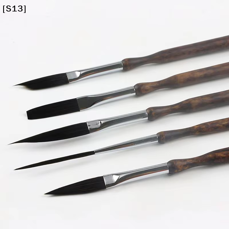 Pinceaux à rayures pour peinture à l'huile et à l'aquarelle
